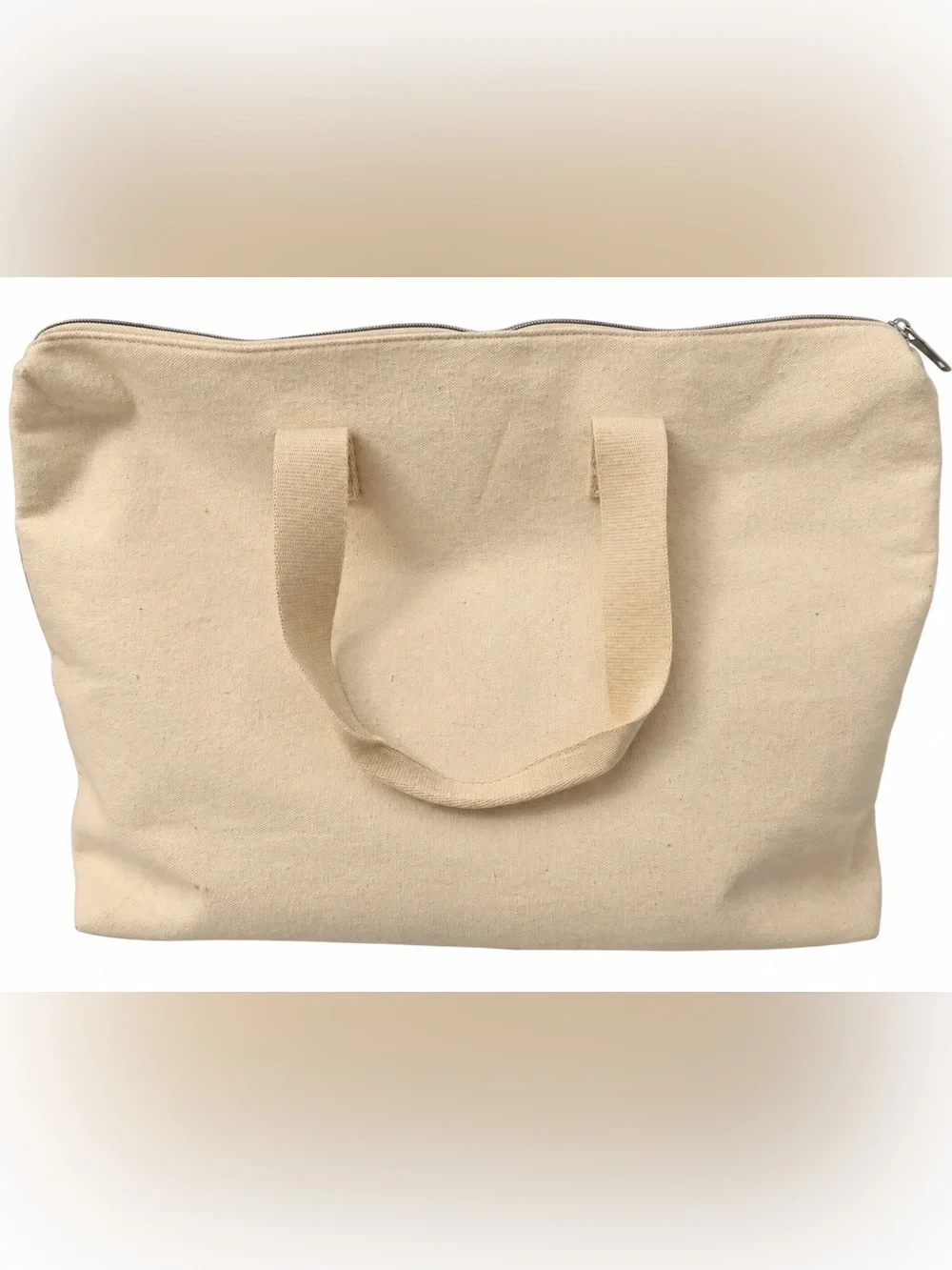 Polo Ralph Lauren Fragrances LARGE Beige Canvas Zippered Travel Tote Bag